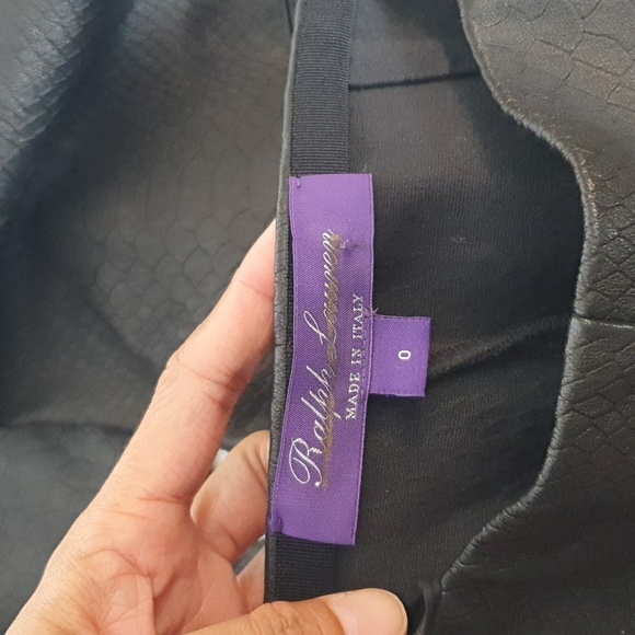 Ralph Lauren Purple Label Lamb Leather Side-zip Pants - Picture 4 of 12